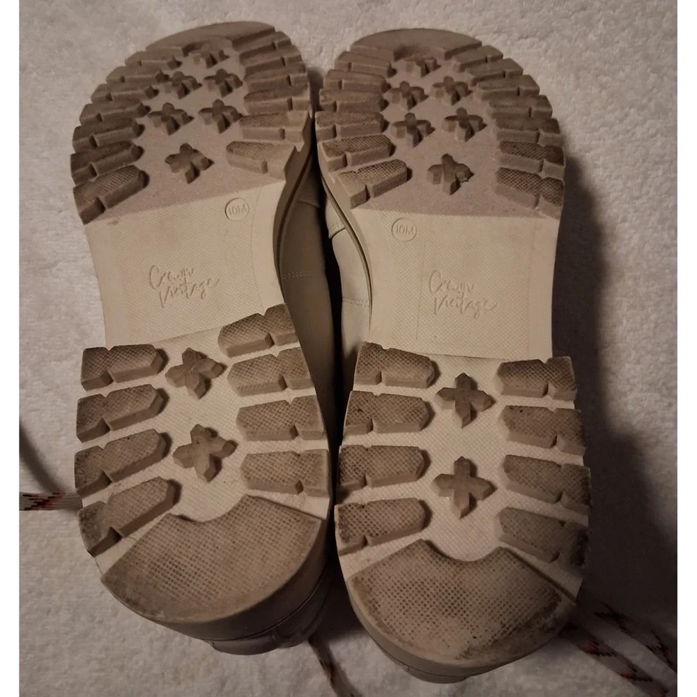 CROWN VINTAGE: CV-TAHTUM - WOMANS BOOTS SIZE 10M WHITE PEPPER/OFF WHITE 